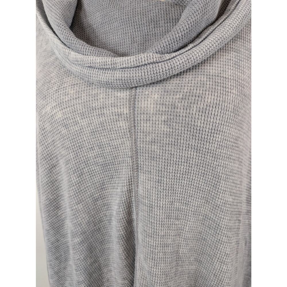 Lucky Brand Women's L Shirt Soft Thermal Top Gray Cowl Pullover Casual Cozy - Picture 6 of 9